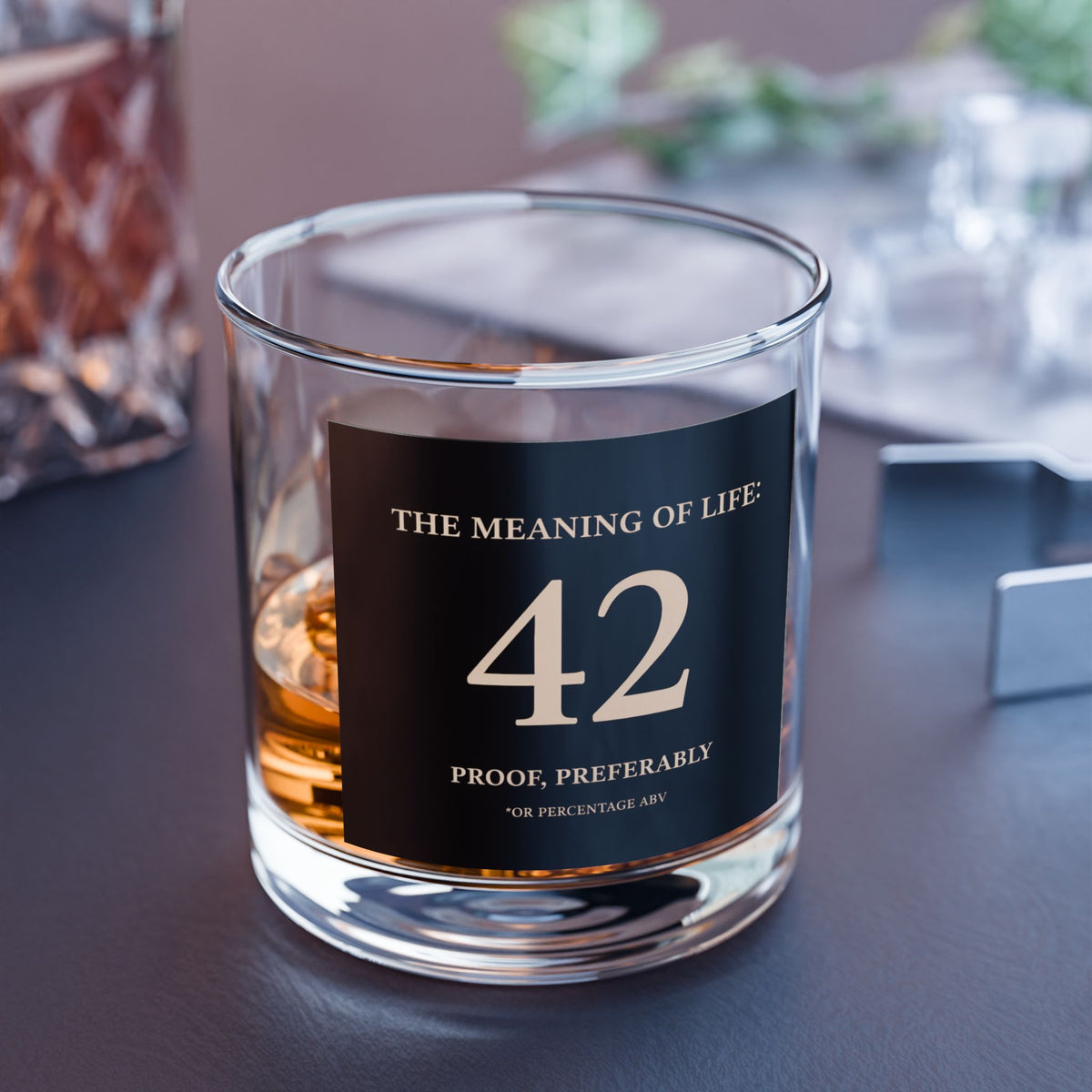 Meaning of Life Rocks Glass — 10 oz Whiskey Glass