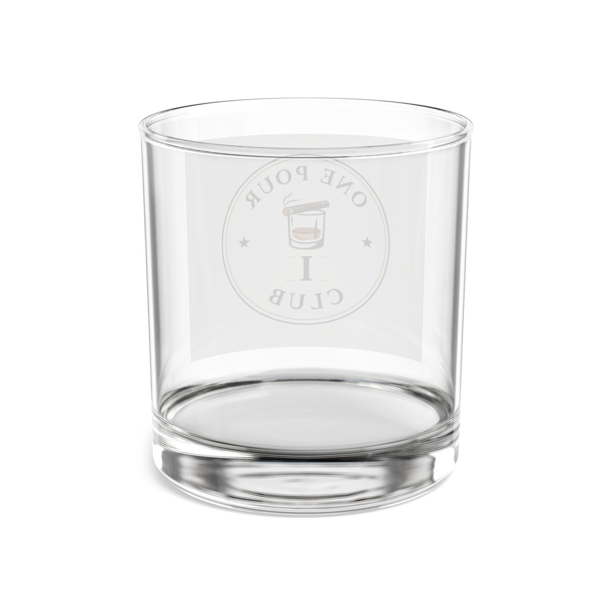 One Pour Club (White) Rocks Glass — 10 oz Whiskey Glass