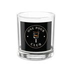 One Pour Club (Black) Rocks Glass — 10 oz Whiskey Glass