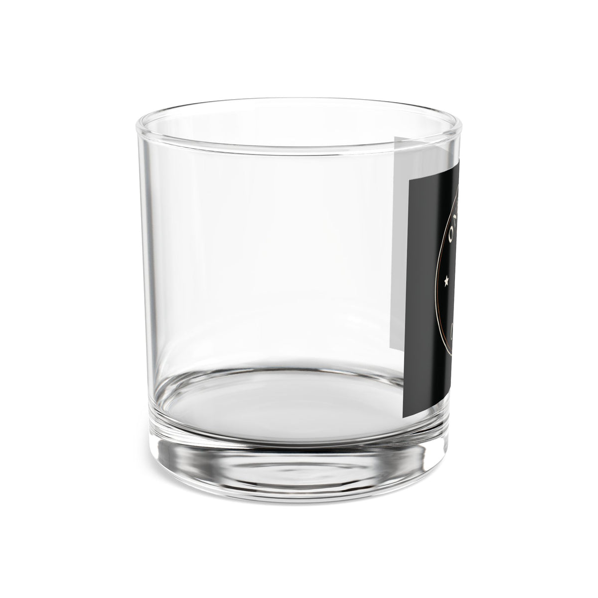 One Pour Club (Black) Rocks Glass — 10 oz Whiskey Glass