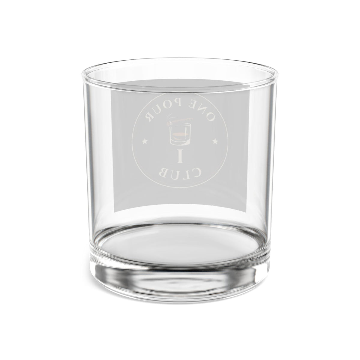 One Pour Club (Black) Rocks Glass — 10 oz Whiskey Glass