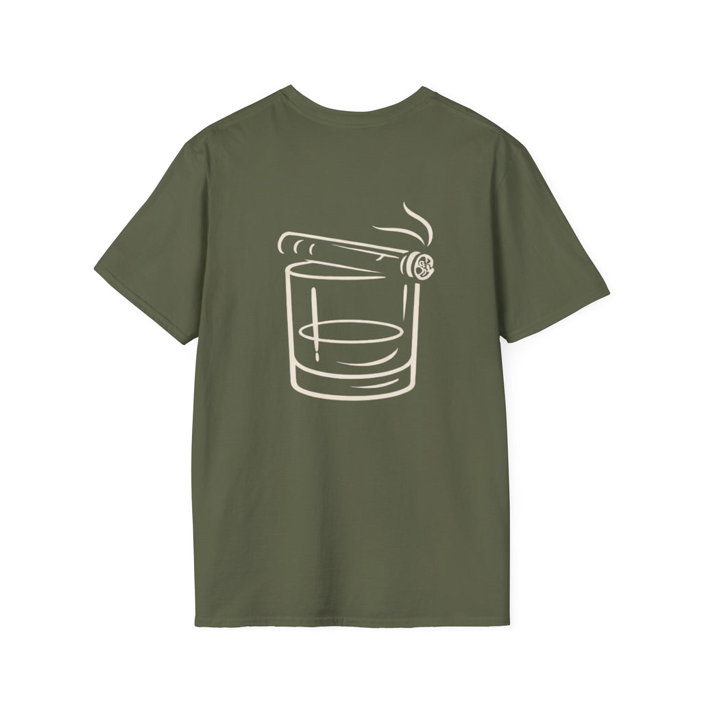 Whiskey Glass & Cigar T-Shirt