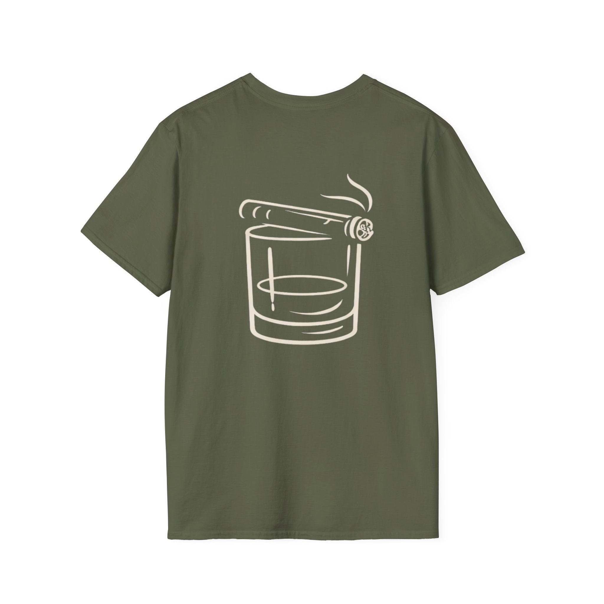Whiskey Glass & Cigar T-Shirt