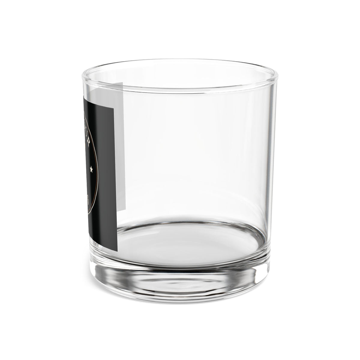 One Pour Club (Black) Rocks Glass — 10 oz Whiskey Glass